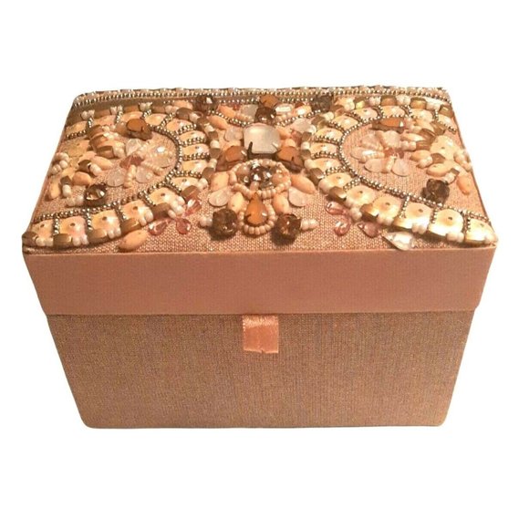Pier 1 Accessories - Pink Be-Jeweled Jewelry Box Pier 1